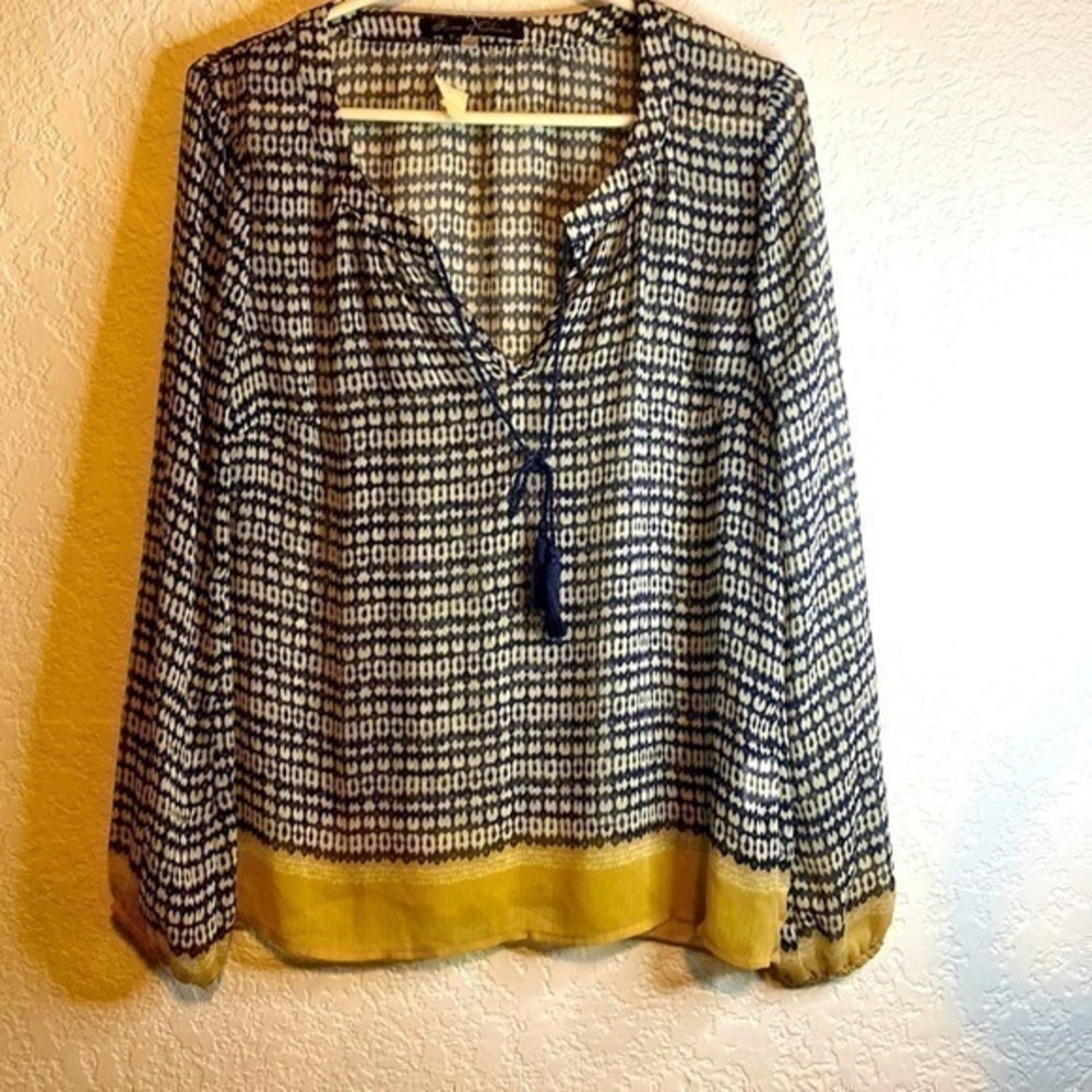 ROSE & Olive boho long sleeve blouse med